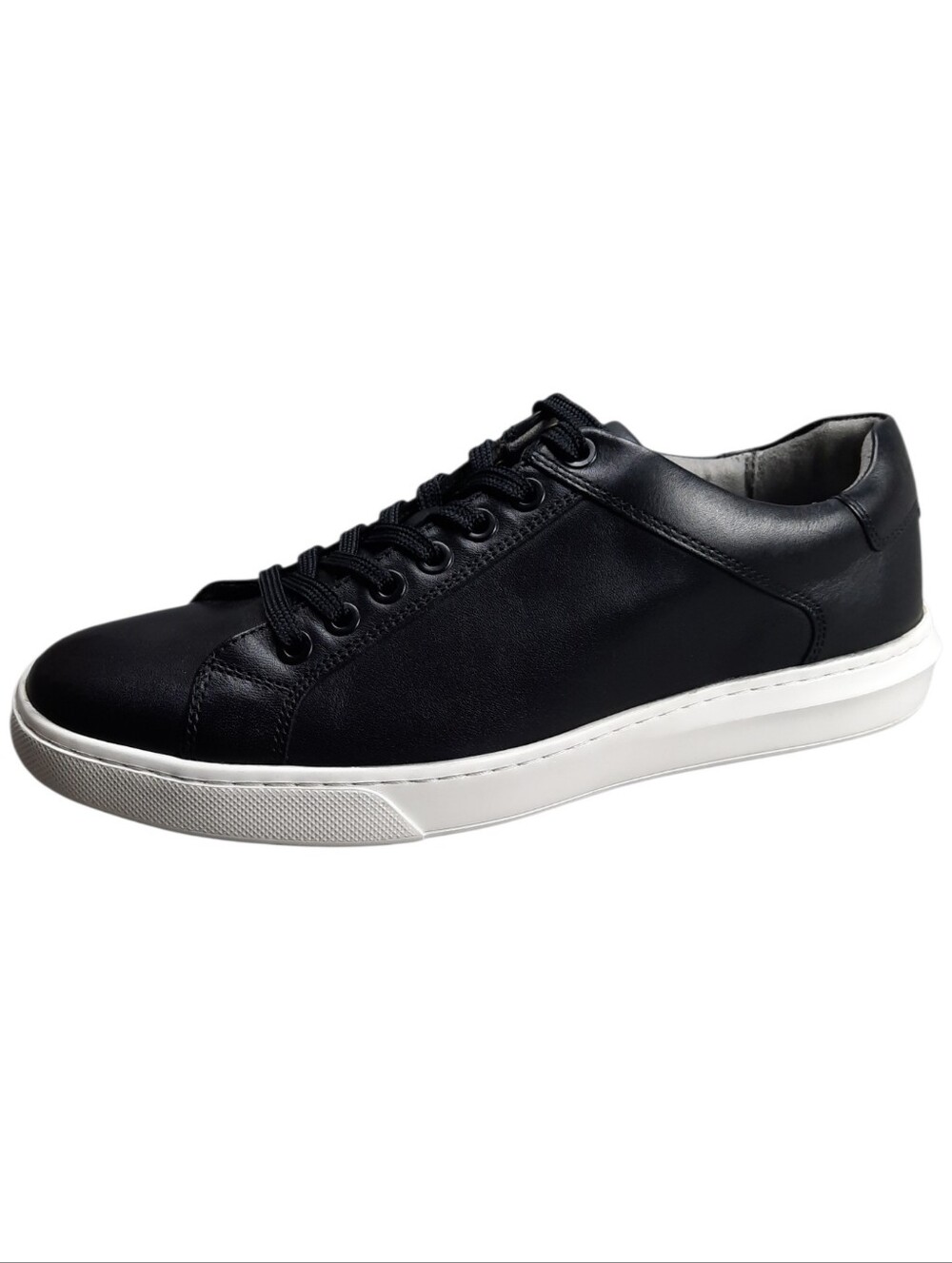 Kenneth Cole Liam Techni-Cole Black Leather Casual Sneaker SZ 8.5M